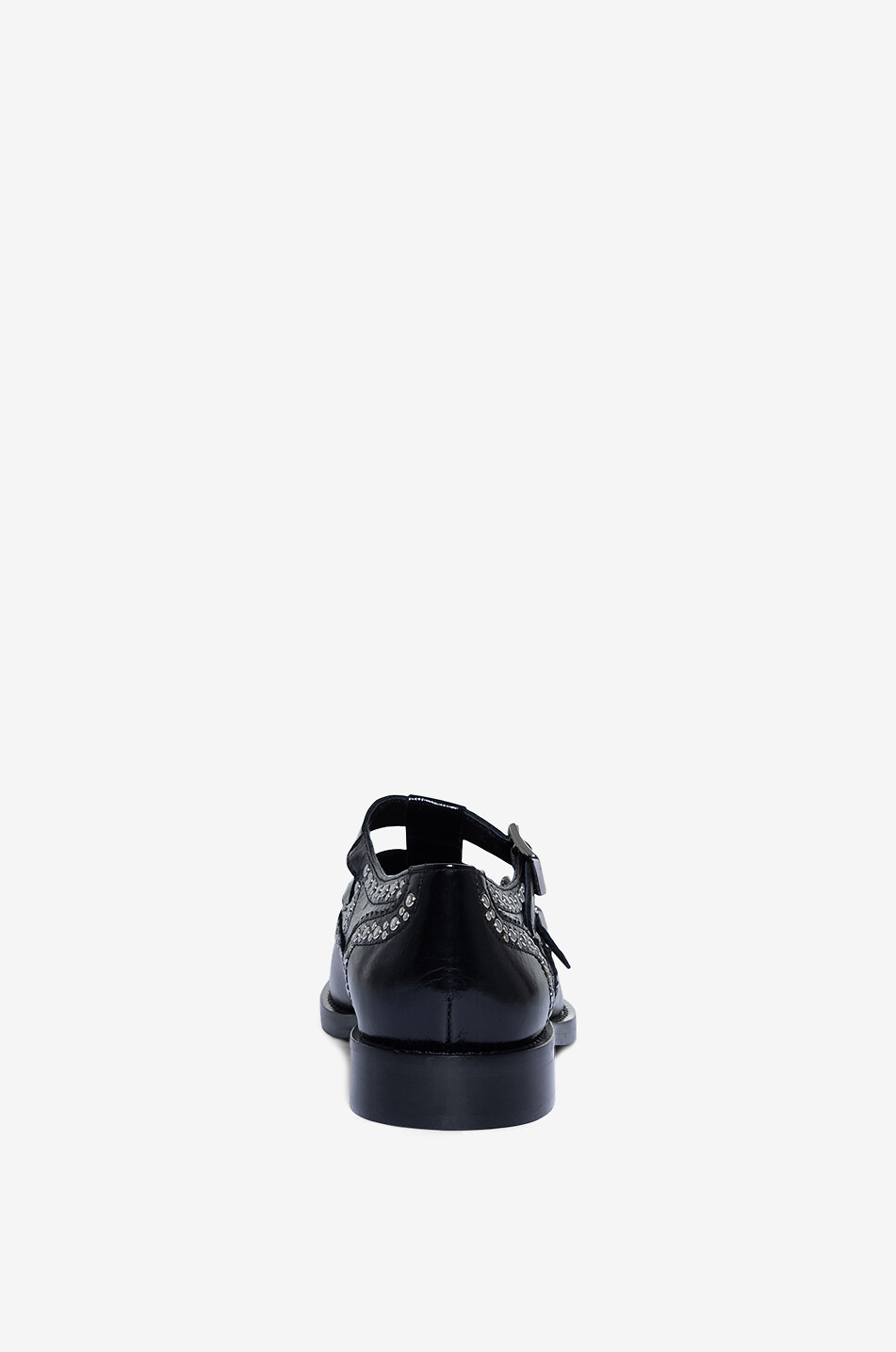 GUGLIELMO ROTTA Derbies à boucle cloutées en cuir Pedwin Femme NOIR 4