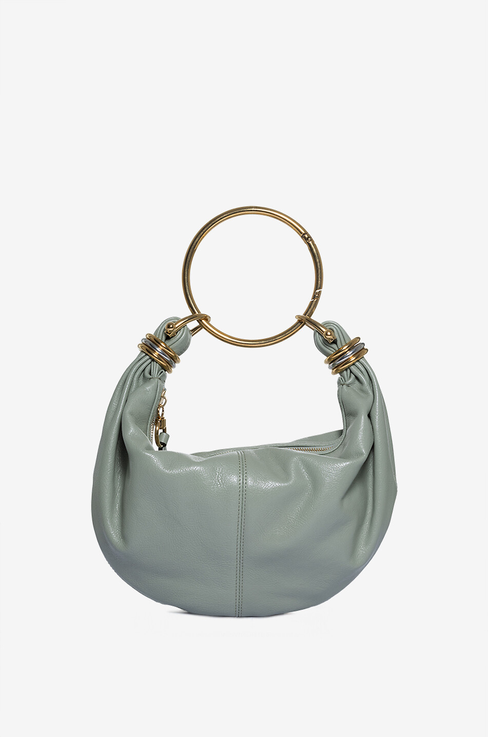 CHLOE Sac à main en cuir grainé Bracelet Hobo Small Femme BLEU 1