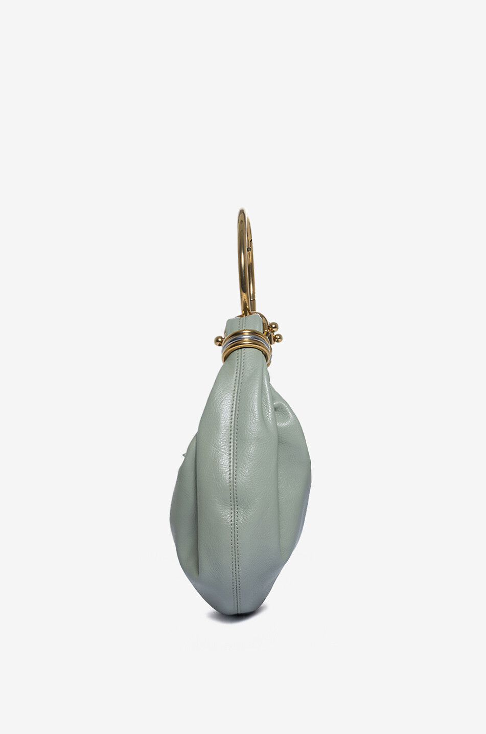 CHLOE Sac à main en cuir grainé Bracelet Hobo Small Femme BLEU 3