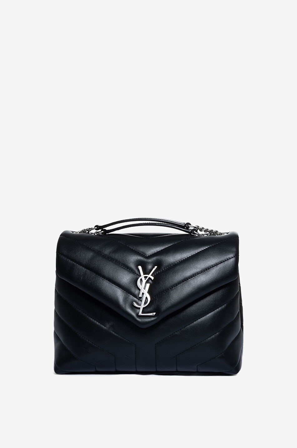 SAINT LAURENT PARIS Loulou S quilted leather shoulder bag Women BLACK 1