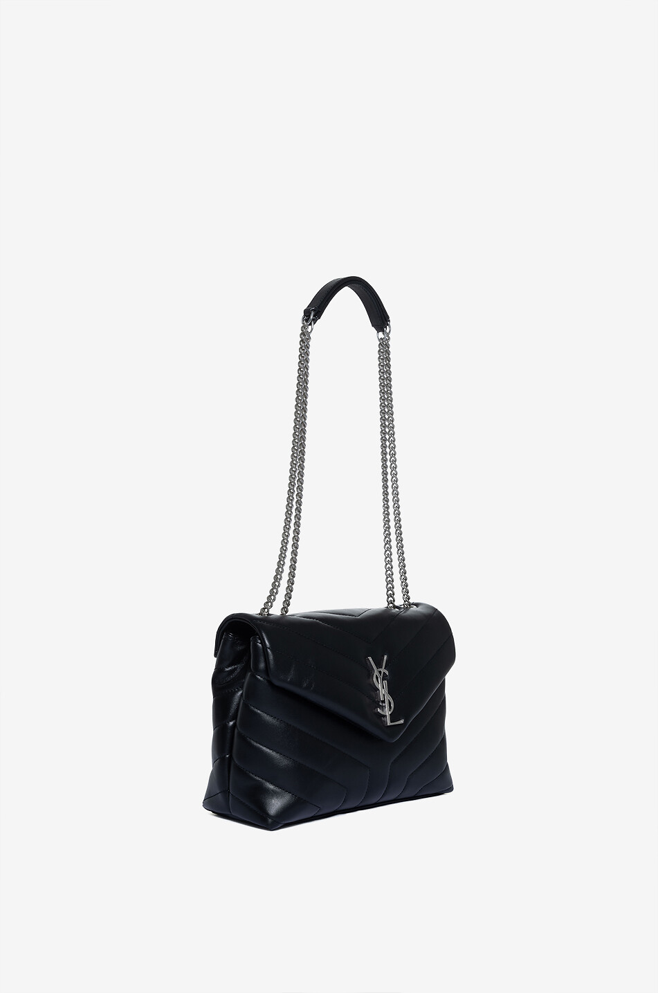 SAINT LAURENT PARIS Loulou S quilted leather shoulder bag Women BLACK 2