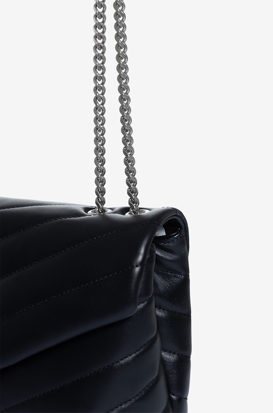 SAINT LAURENT PARIS Loulou S quilted leather shoulder bag Women BLACK 5