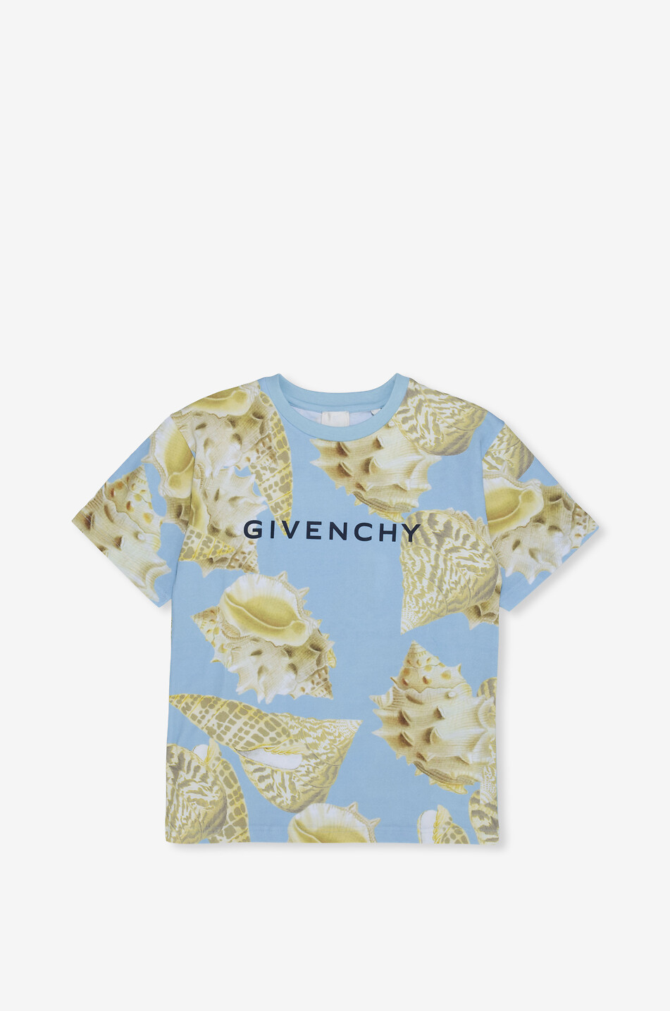 GIVENCHY Jungen-T-Shirt mit Muschel- und Logoprint Junge HELLBLAU 1