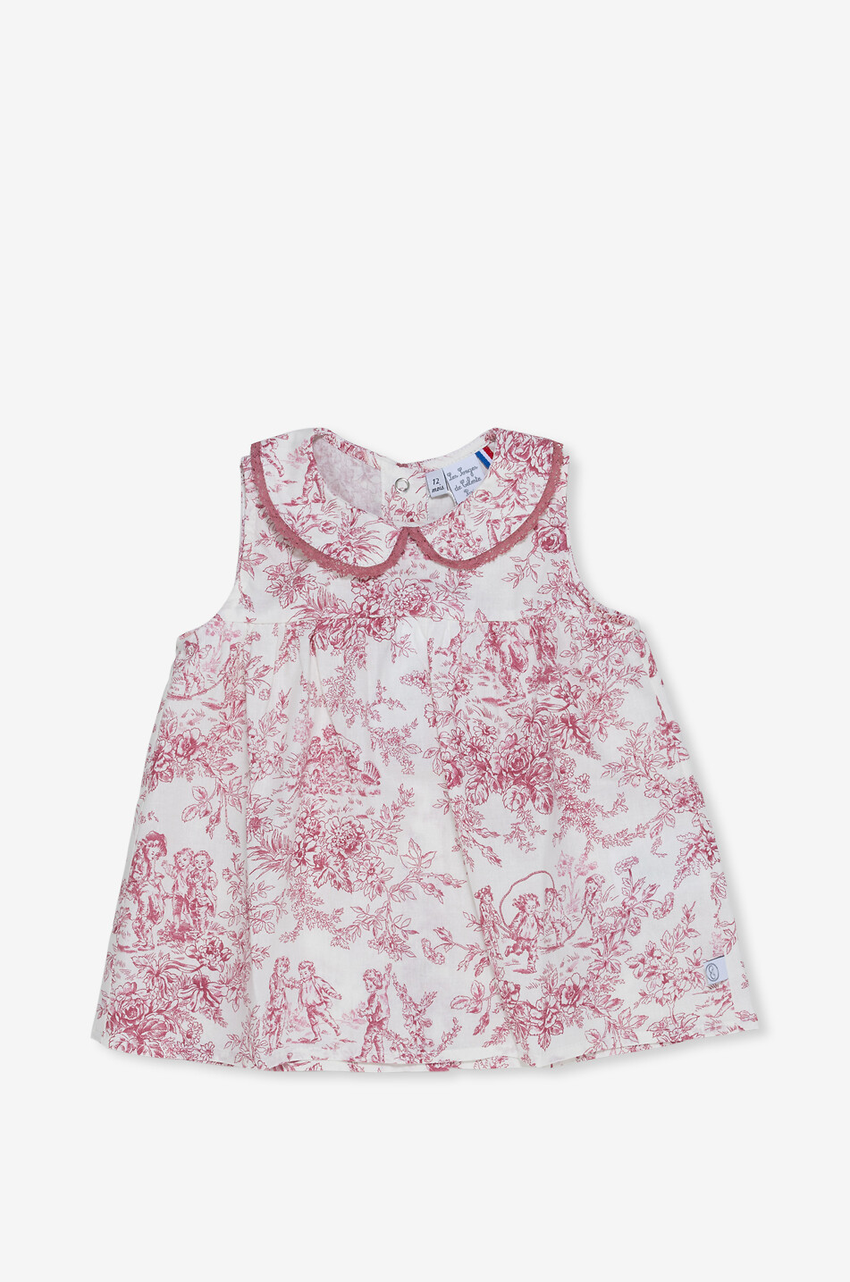 Robe trapèze sans manches et bloomer bébé Céleste