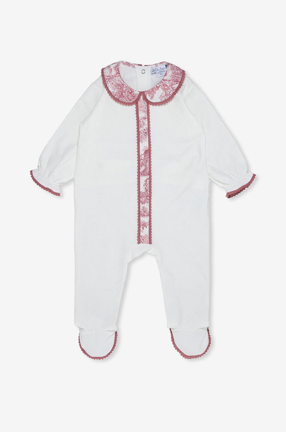LES SONGES DE CELESTE Baby-Pyjama aus Jersey und Toile-de-Jouy-Stoff Baby ROSA 1