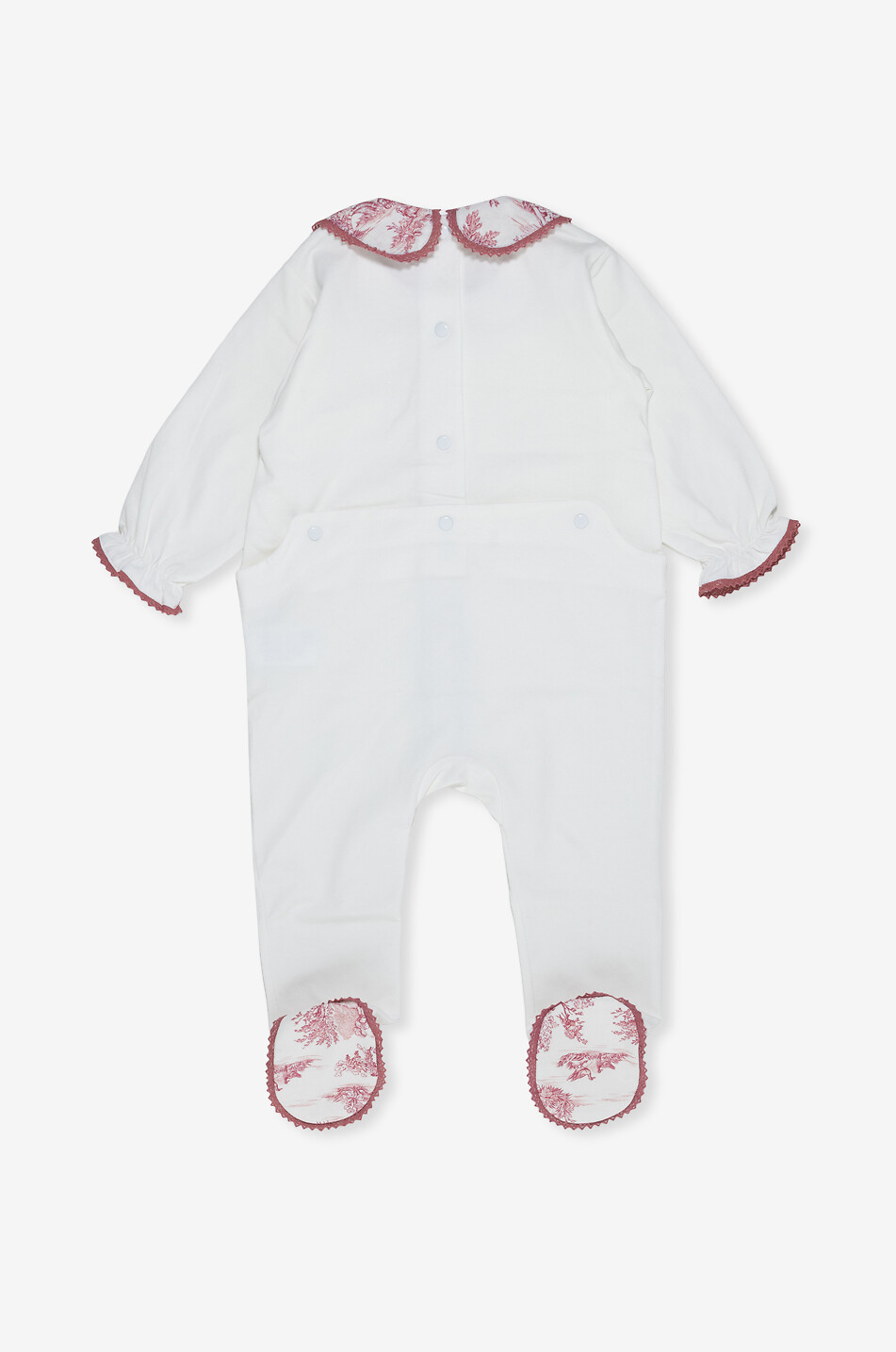 LES SONGES DE CELESTE Baby-Pyjama aus Jersey und Toile-de-Jouy-Stoff Baby ROSA 2