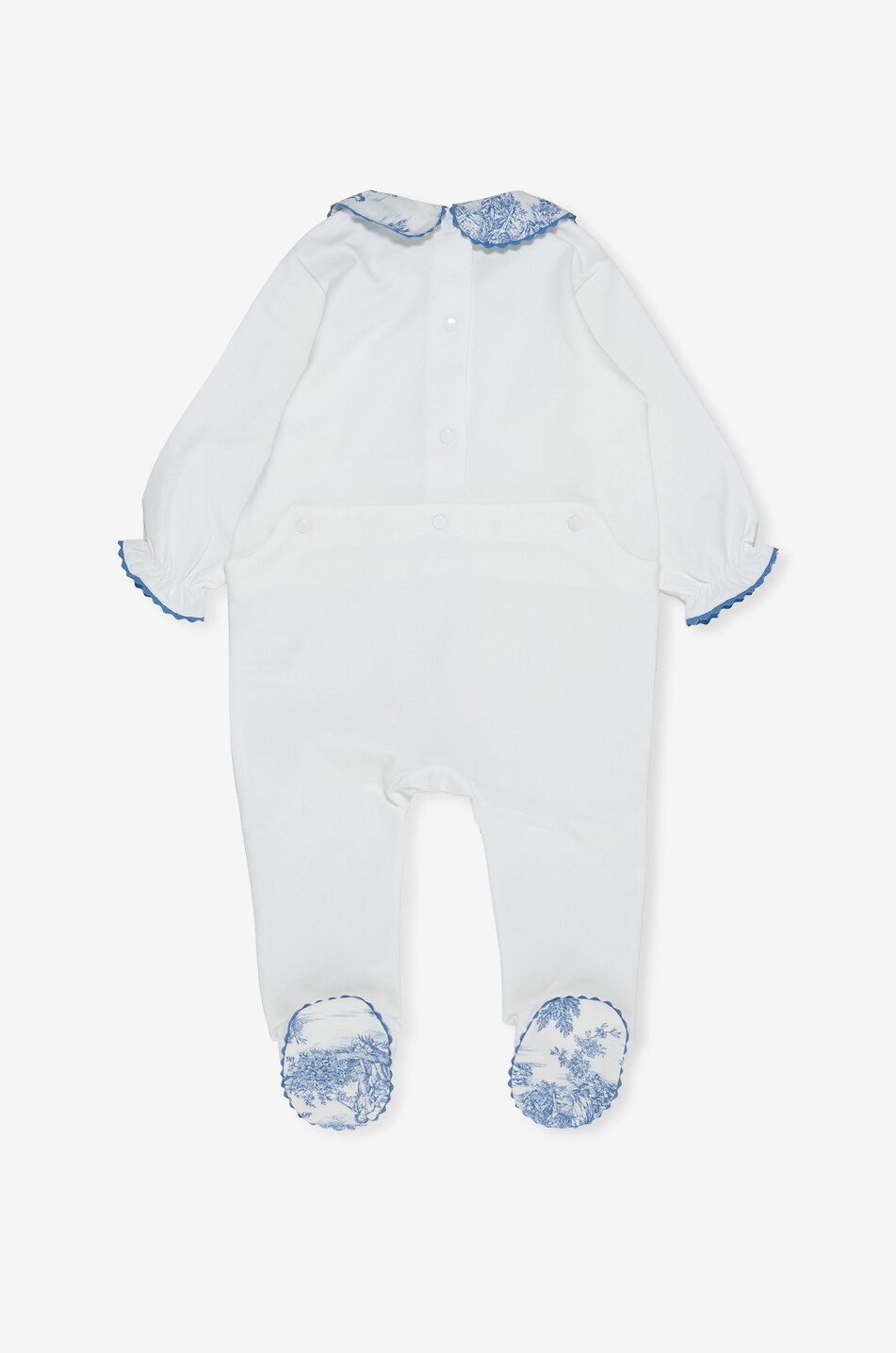 Baby-Pyjama aus Jersey und Toile-de-Jouy-Stoff