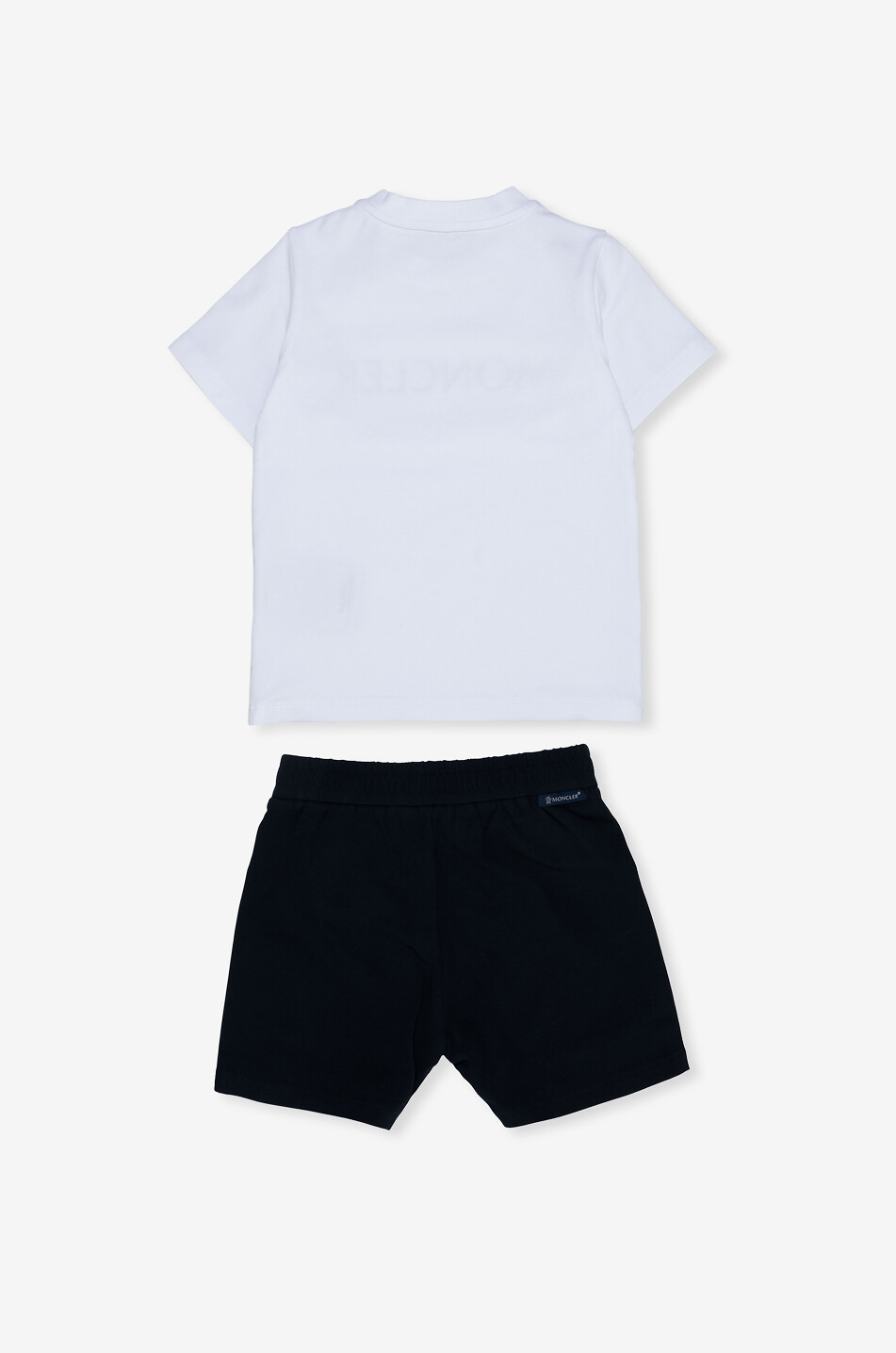 MONCLER Ensemble bermuda et T-shirt bébé imprimé logo Bébé BLEU FONCE 2