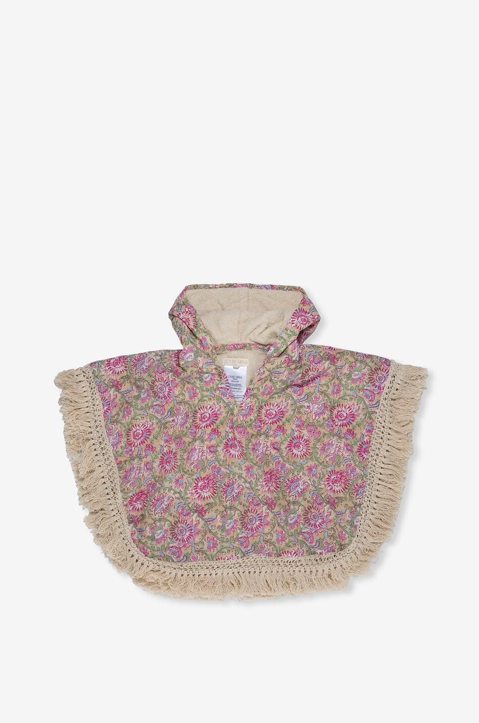 LOUISE MISHA Poncho en coton biologique enfant Mael Fille ROSE 1