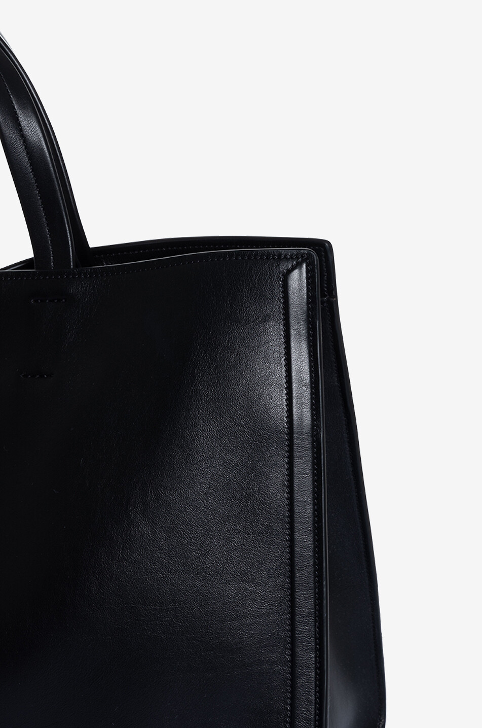 PHOEBE PHILO Kit Medium smooth leather tote bag Women BLACK 5