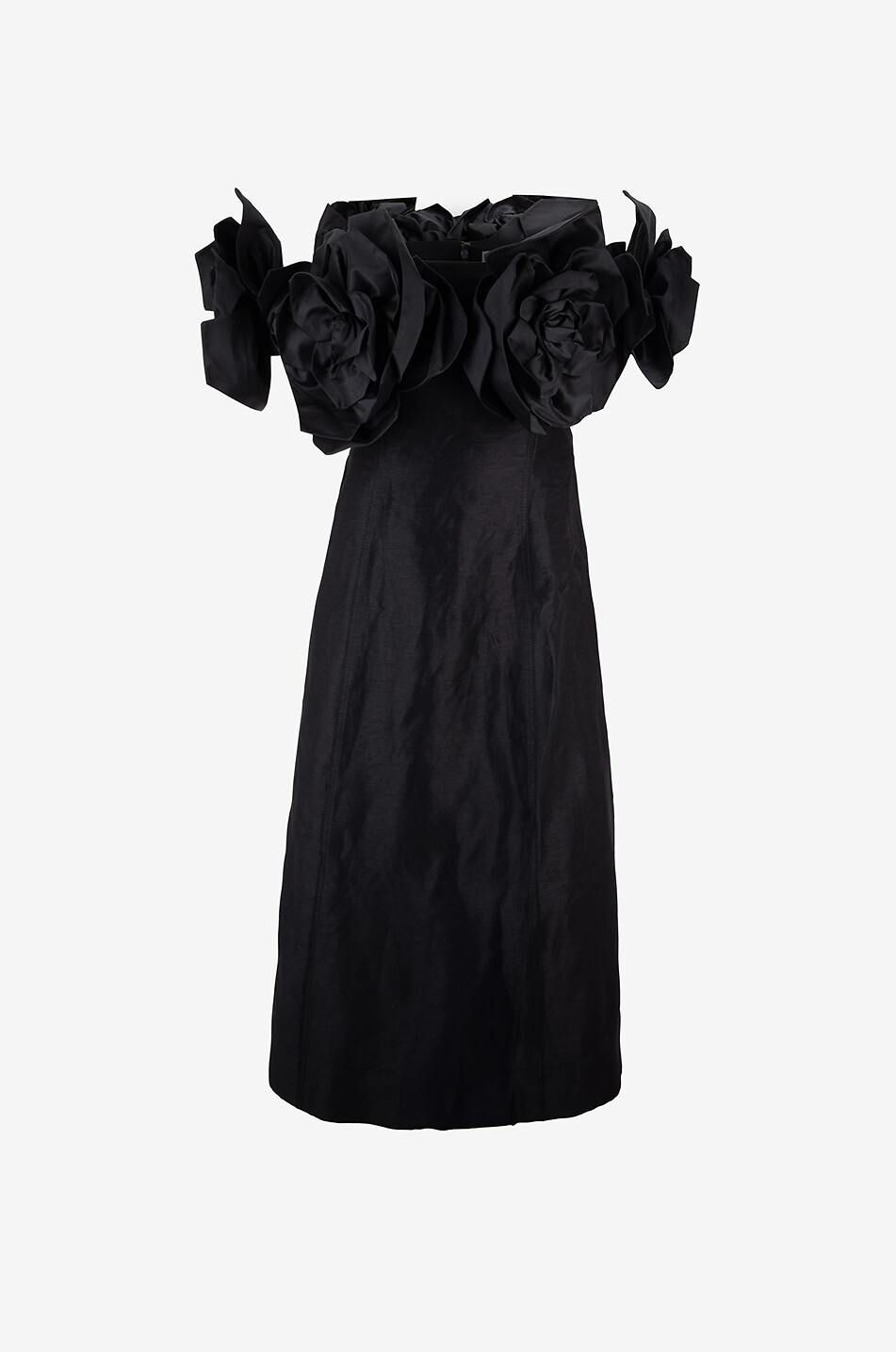 AJE Etta off-shoulder midi dress Women BLACK 1