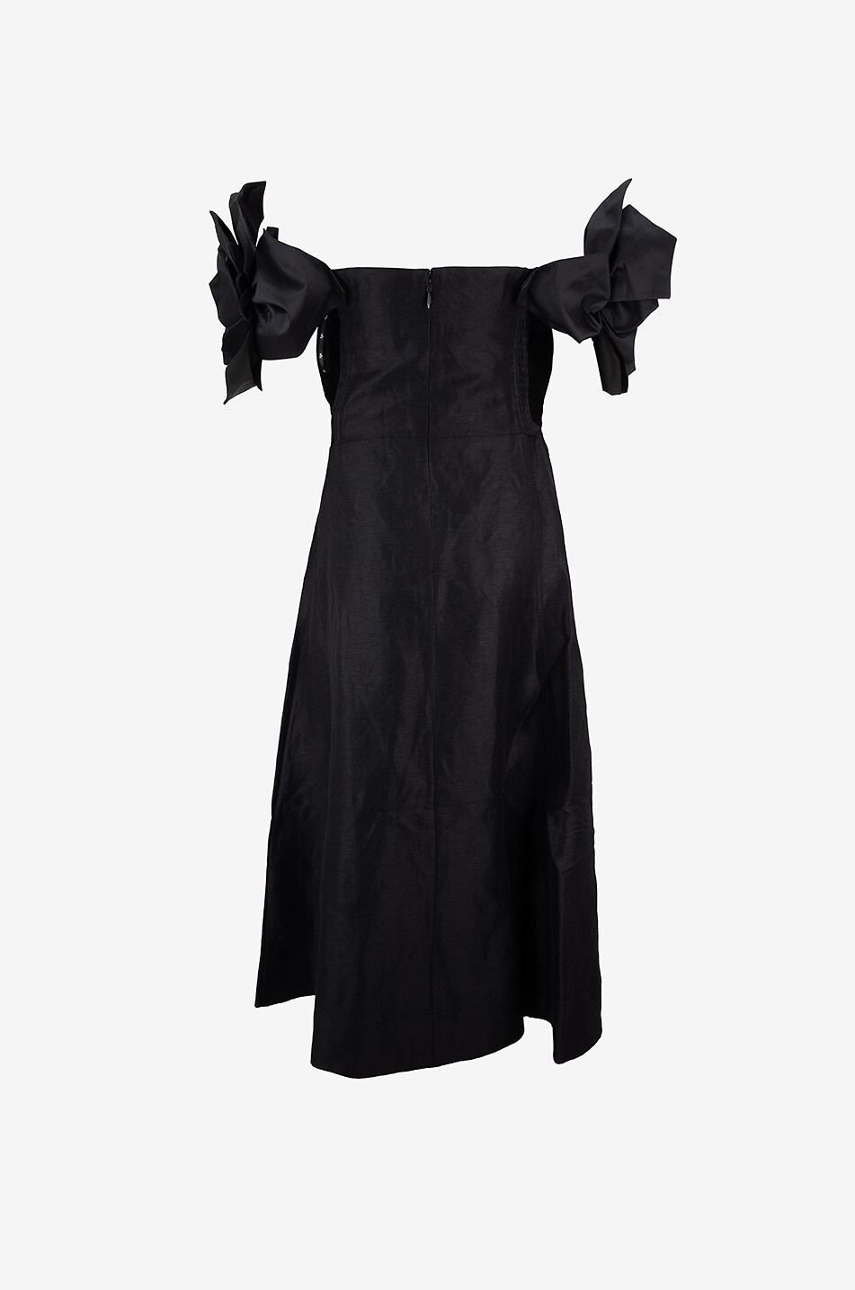 AJE Etta off-shoulder midi dress Women BLACK 2