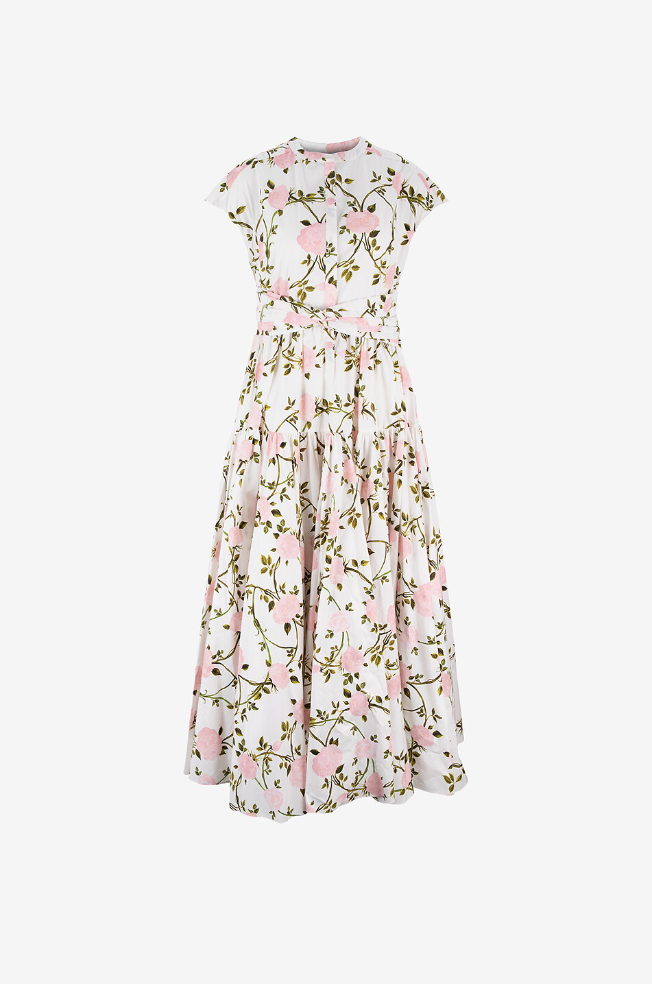 GIAMBATTISTA VALLI Rosier poplin maxi shirt dress Women EGGSHELL 1