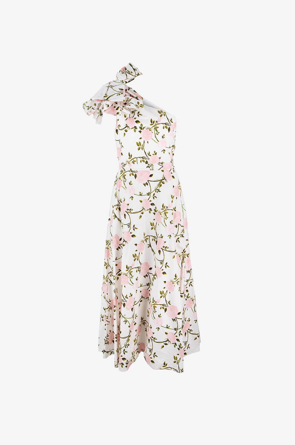 GIAMBATTISTA VALLI Robe longue épaule dénudée en popeline Rosier Femme MULTICOLORE 1
