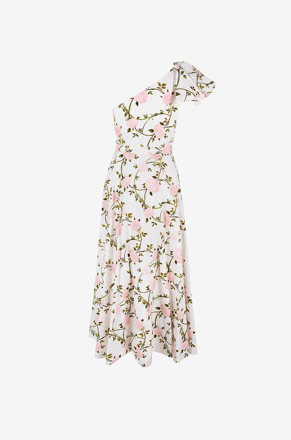 GIAMBATTISTA VALLI Robe longue épaule dénudée en popeline Rosier Femme MULTICOLORE 2