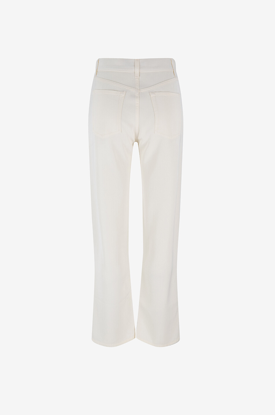 PHOEBE PHILO Jean décontracté en viscose et soie Classic Jeans Femme BLANC CASSE 2