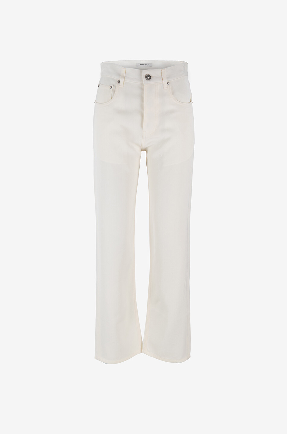 PHOEBE PHILO Jean décontracté en viscose et soie Classic Jeans Femme BLANC CASSE 1