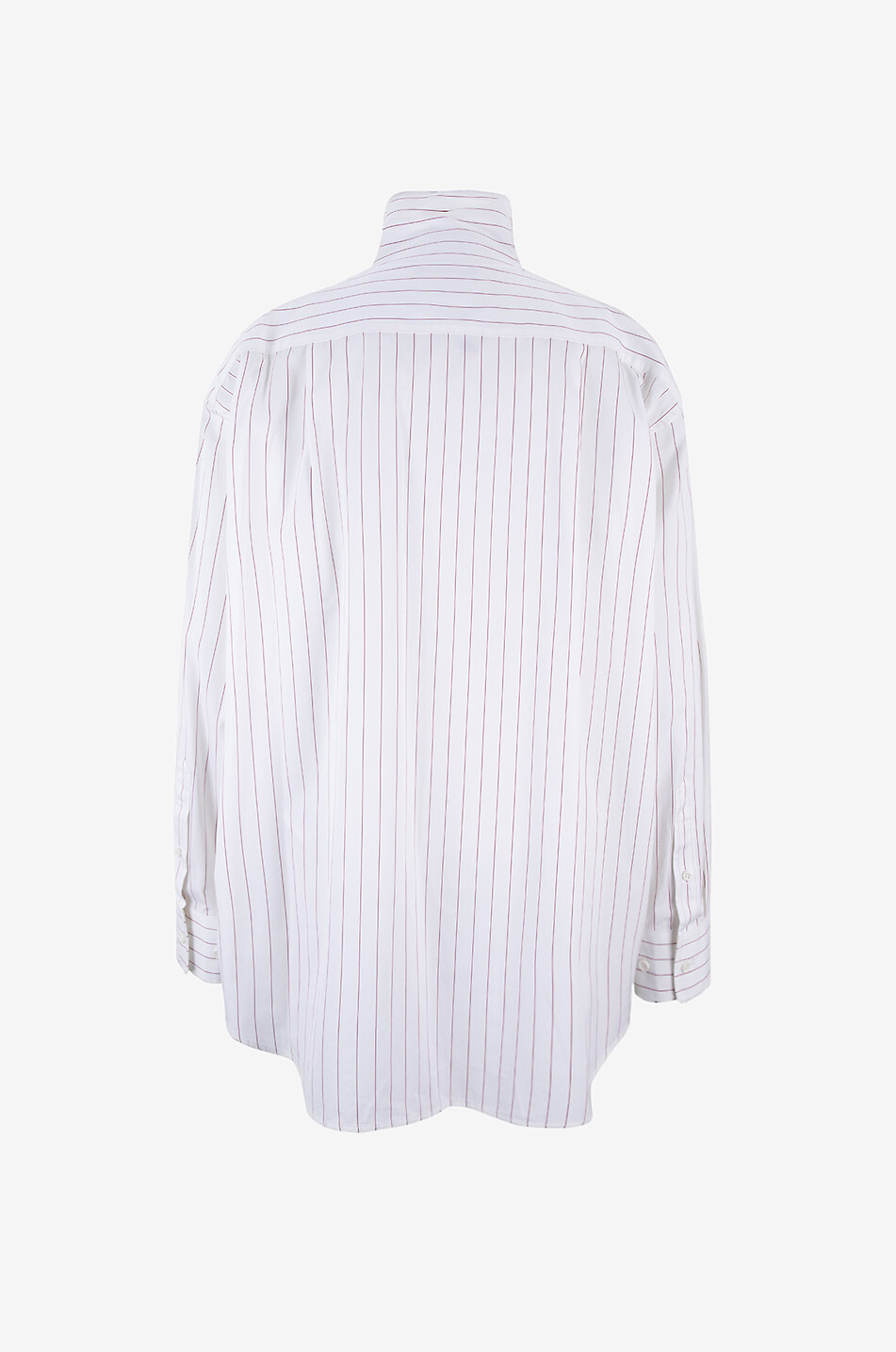 PHOEBE PHILO Gestreiftes Popeline-Oversizehemd Upright Collar Damen WEISS 2