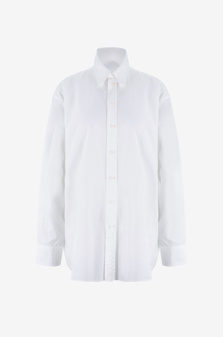 PHOEBE PHILO Popeline-Oversizehemd Upright Collar Damen WEISS 1