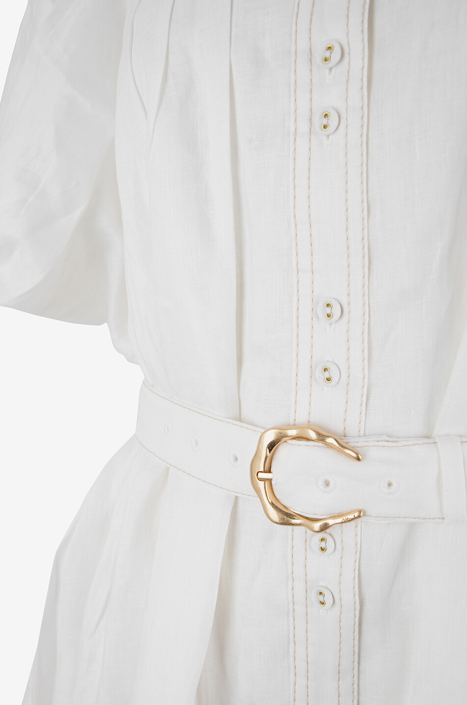 AJE Jessamine mini shirt dress in linen Women EGGSHELL 3