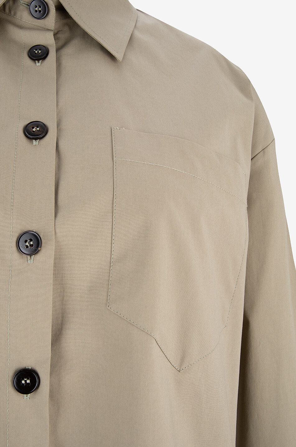 ANTONELLI FIRENZE Amsterdam boxy shirt jacket Women KHAKI 3