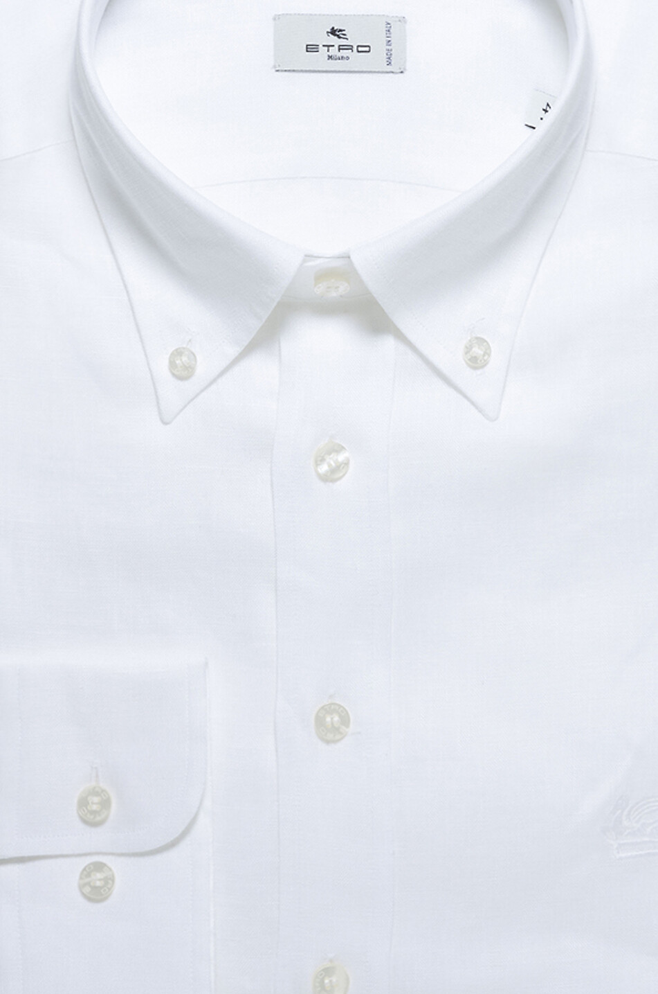 ETRO Leinentwillhemd mit geknöpftem Kragen Herren WEISS 2