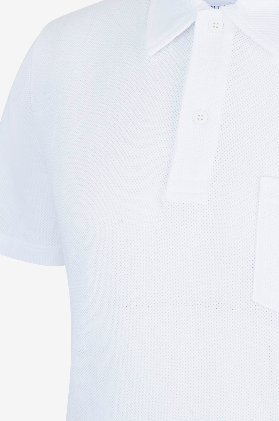 SUNSPEL Riviera Supima cotton piqué slim fit polo shirt Men WHITE 7