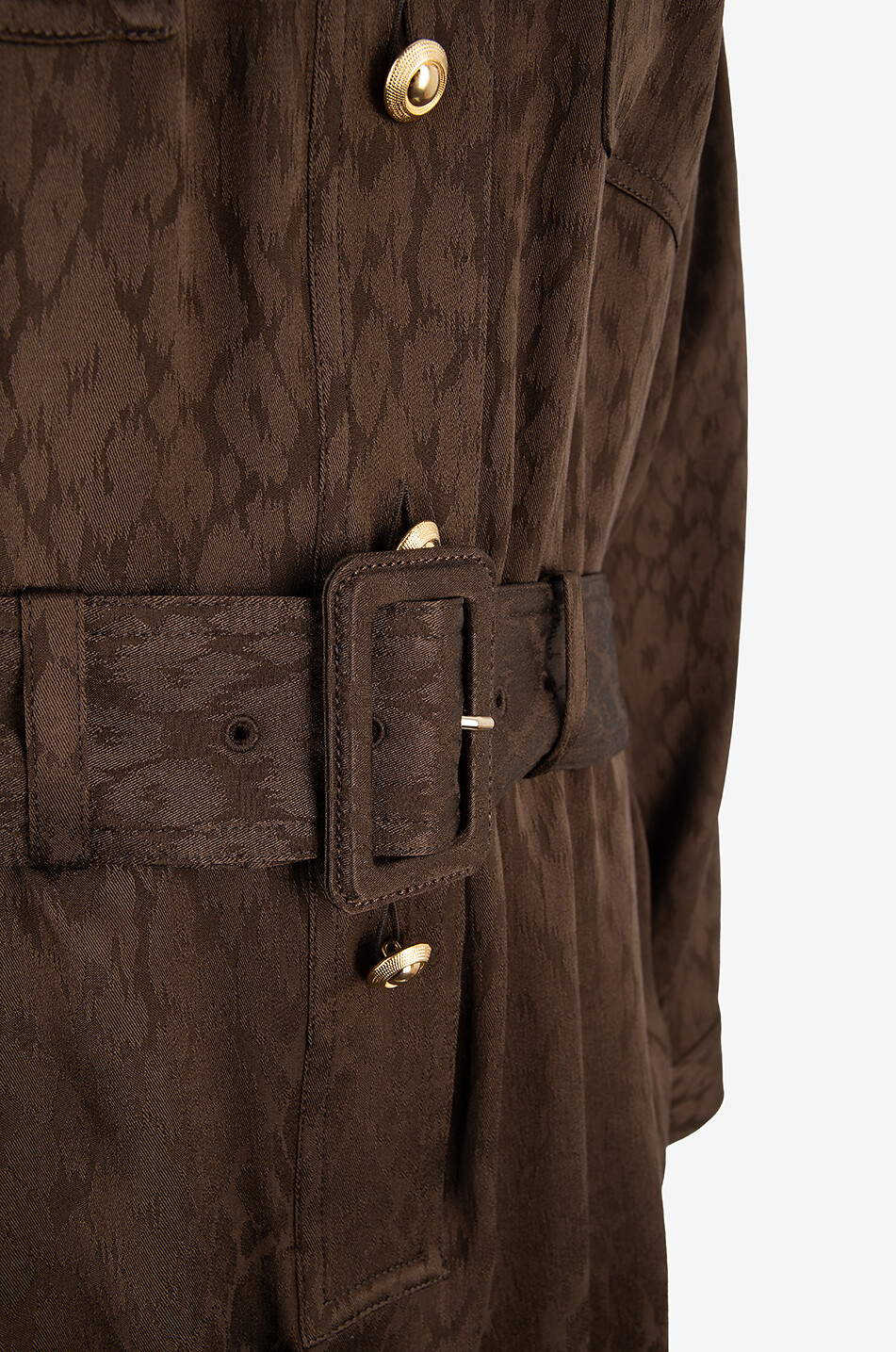 TOM FORD Leopard silk jacquard midi shirt dress Women MULTI COLOURED 3