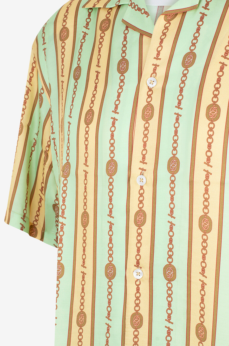 DROLE DE MONSIEUR Chemise à manches courtes en viscose Bijoux Homme VERT CLAIR 3
