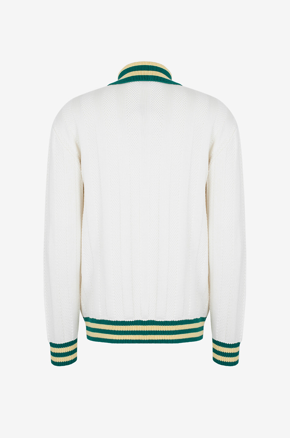 DROLE DE MONSIEUR Cardigan en laine et coton Après-sport Homme BLANC CASSE 2