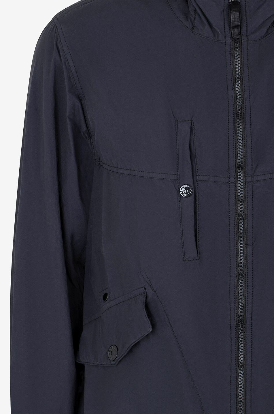 STONE ISLAND Windjacke mit Kapuze 4100032 Nylon Smerigliato Stone Island Ghost Herren SCHWARZ 3
