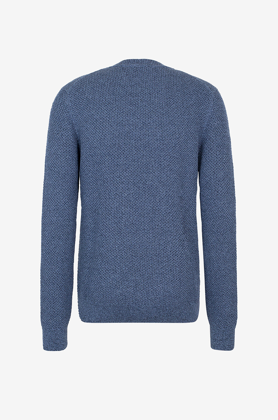 SUNSPEL Texturierter Baumwoll-Pullover mit Rundhalsausschnitt Herren BLAU 2