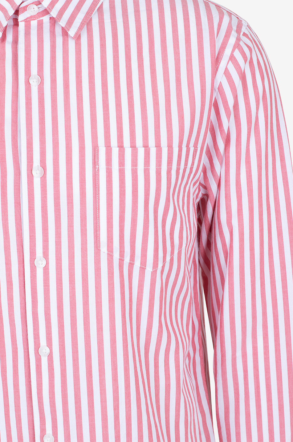 VINCE Langärmeliges Hemd aus Lyocell und Baumwolle Hermosa Stripe Herren ROT 3