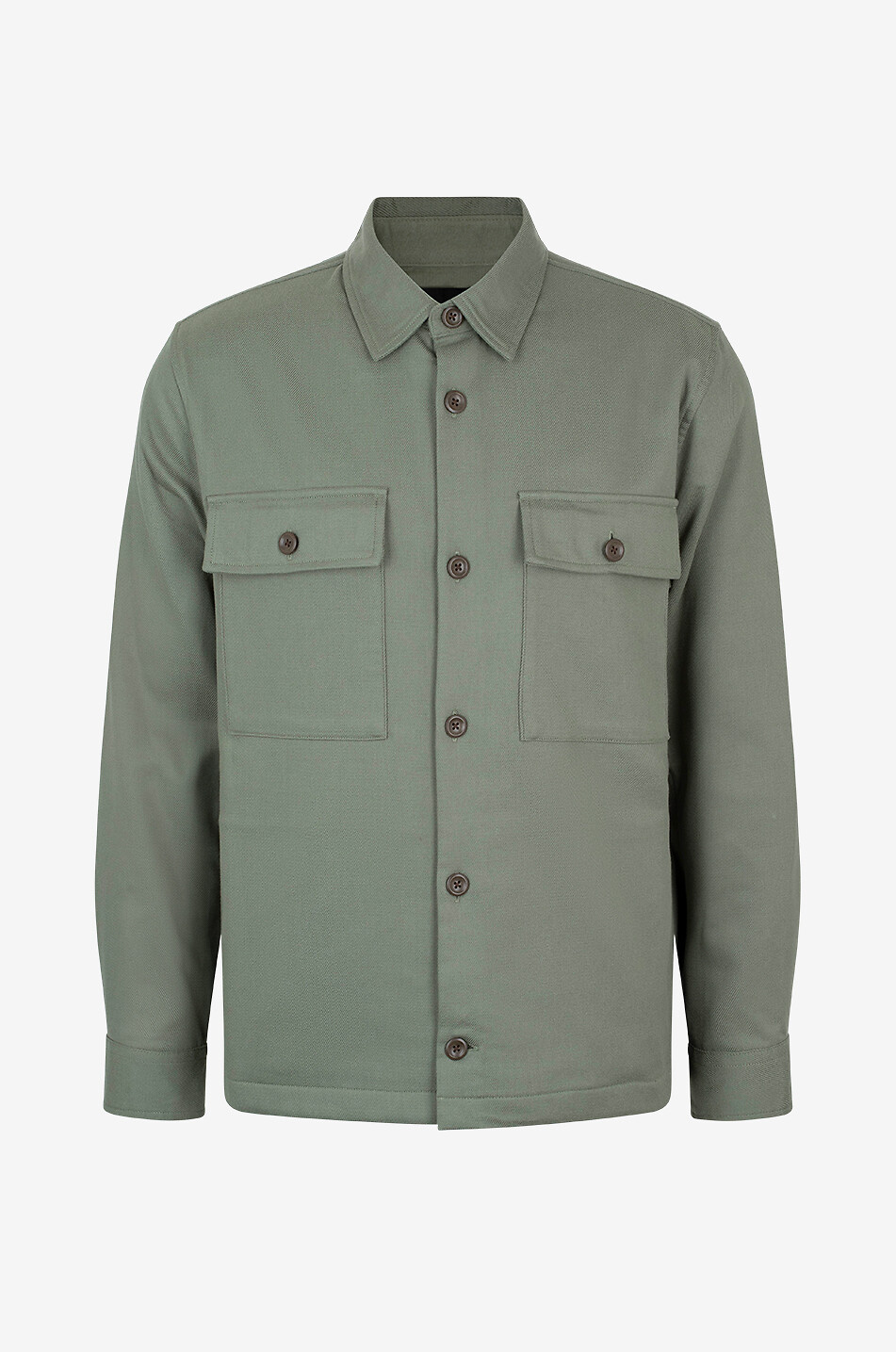 VINCE Hemdjacke aus Baumwolle Double-Face Workwear Herren GRÜN 1