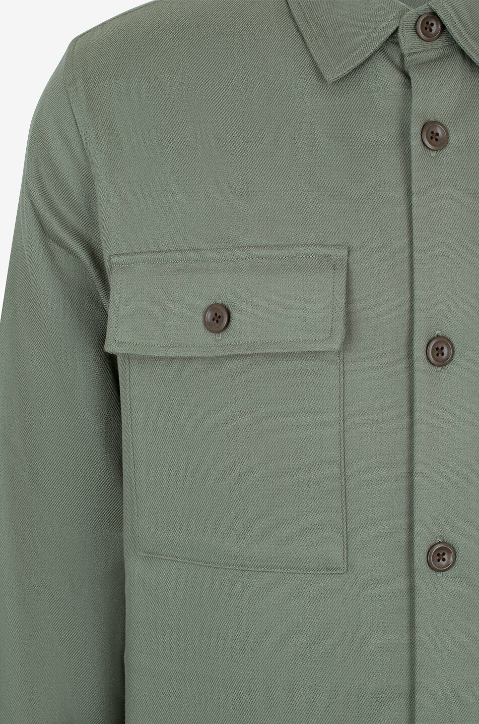 VINCE Hemdjacke aus Baumwolle Double-Face Workwear Herren GRÜN 3