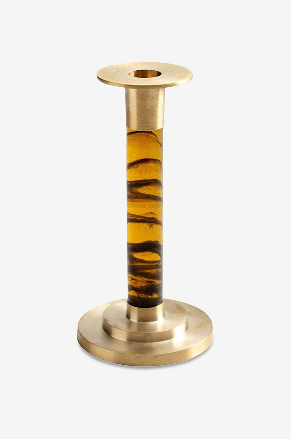 CASPARI Tortoise Small two-tone candle holder Home BROWN 1