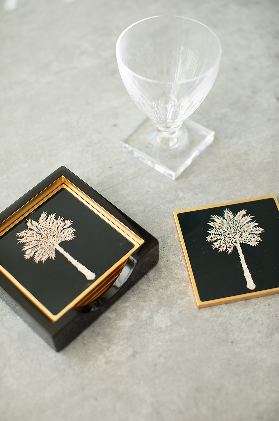 CASPARI Grand Palms set of four coasters Home MULTI COLOURED 2