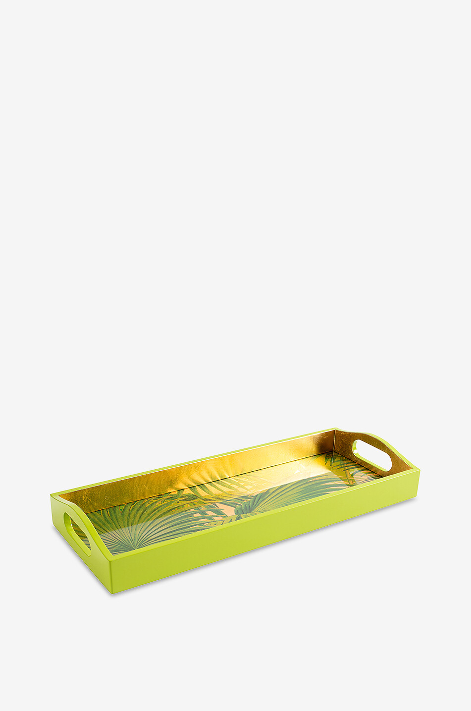 Plateau de bar en laque Palm Fronds