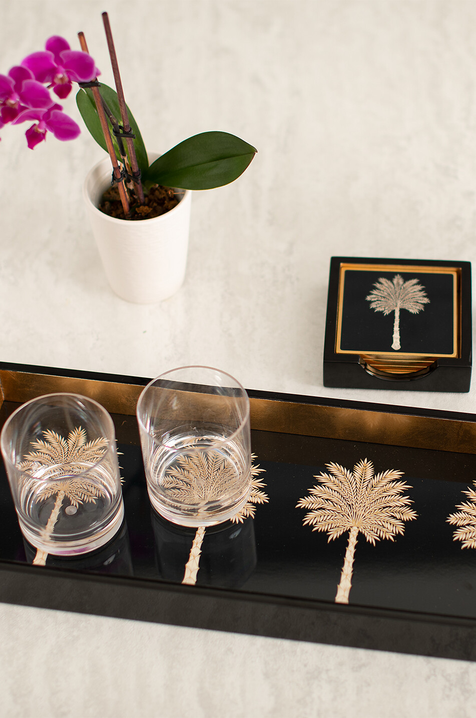 CASPARI Grand Palms bar tray Home MULTI COLOURED 2