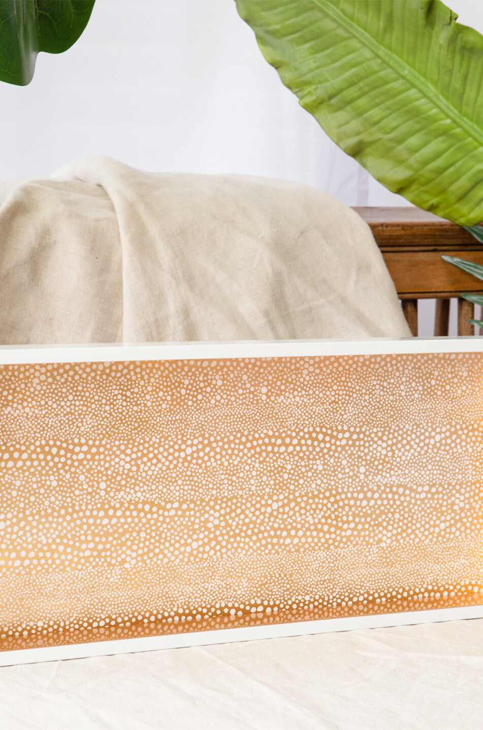 CASPARI Plateau de bar en laque Peeble Maison DORE 2