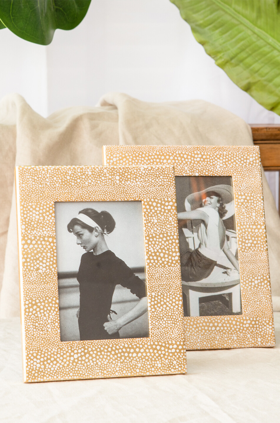 CASPARI Cadre photo Peeble Small Maison BLANC 2