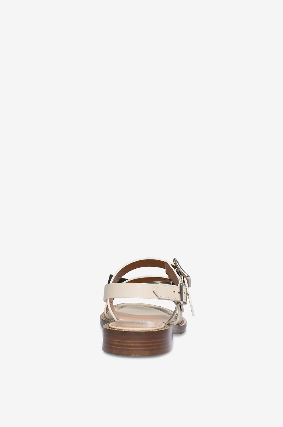 BONGENIE Quenby leather flat sandals Women EGGSHELL 4