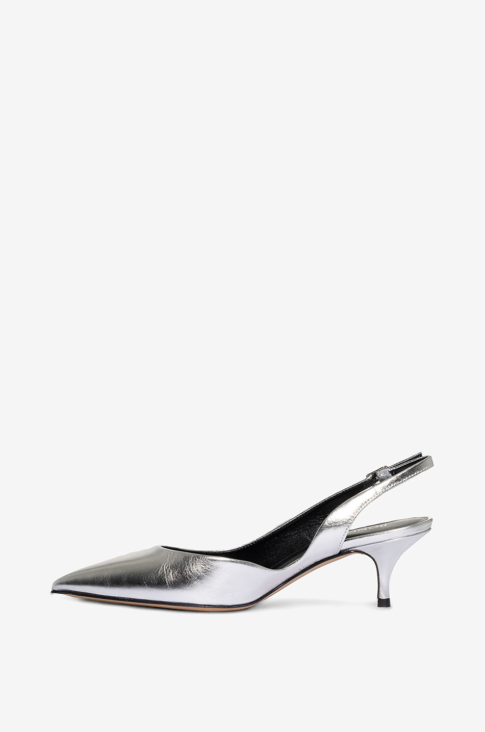 Slingback-Pumps aus Metallic-Leder Aily 50