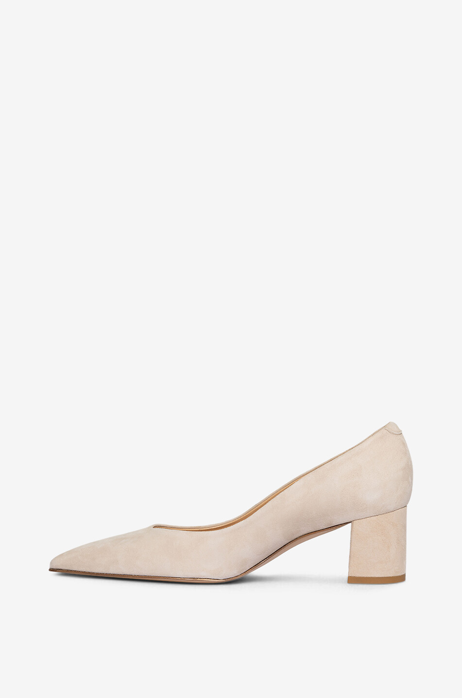 BONGENIE Escarpins à talon carré en daim Aris 55 Femme BEIGE 3