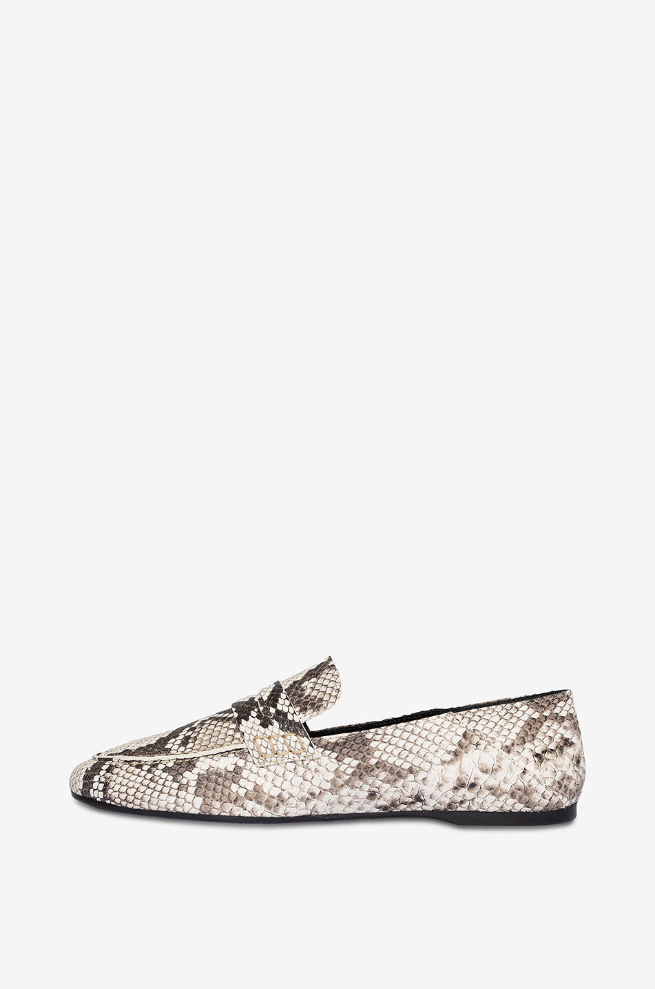 Sauvage python effect leather loafers