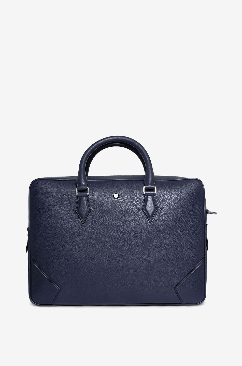 Soft Grain Night Blue leather briefcase