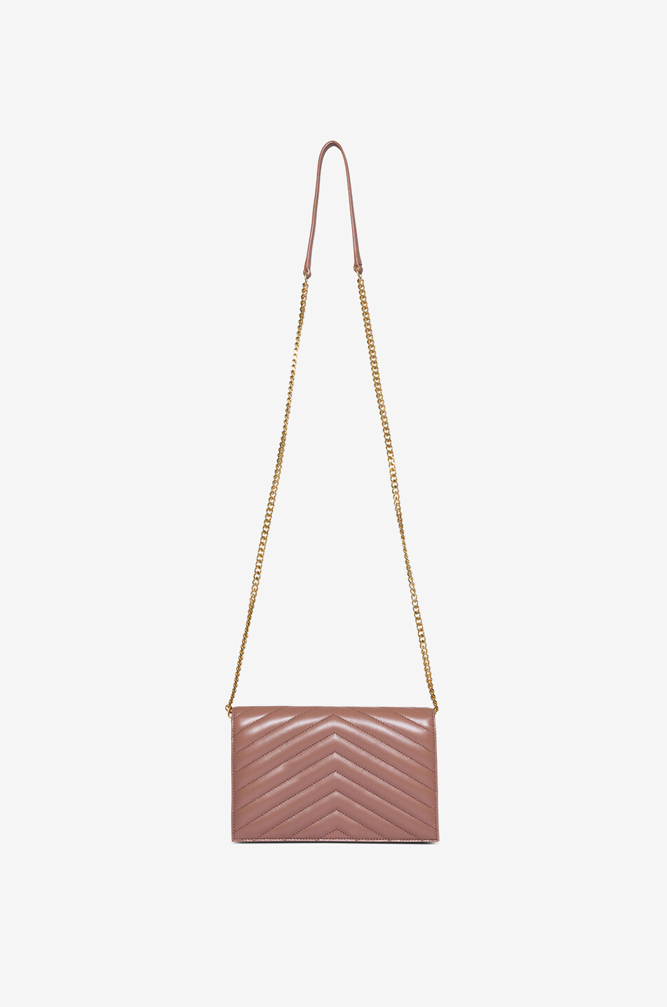 SAINT LAURENT PARIS Cassandre Envelope quilted nappa leather chain wallet Women PINK 3