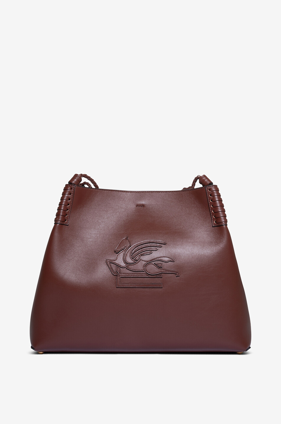 ETRO Libra Medium smooth leather shoulder bag Women DARK BROWN 1