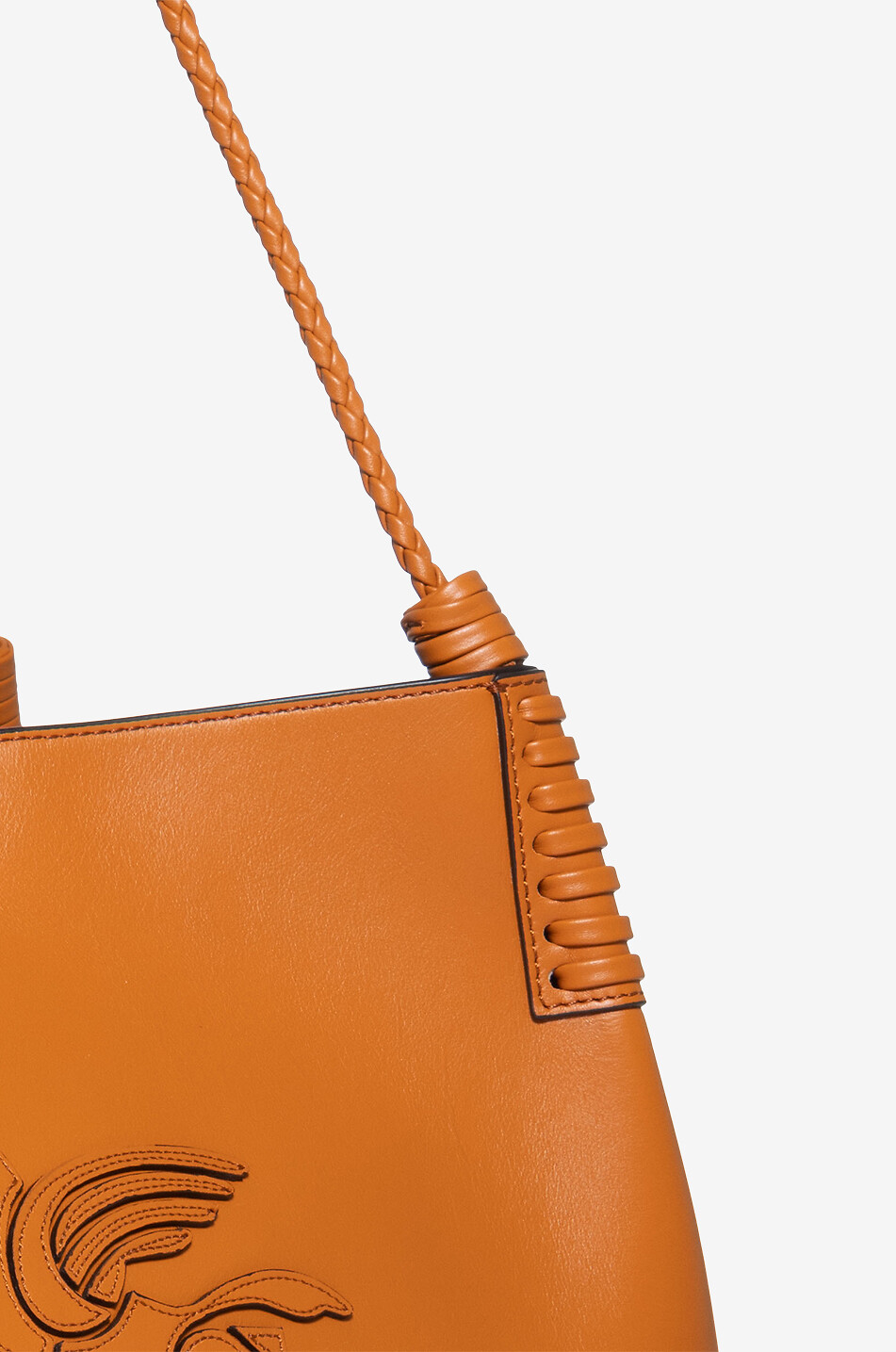 ETRO Libra Medium smooth leather shoulder bag Women ORANGE 6