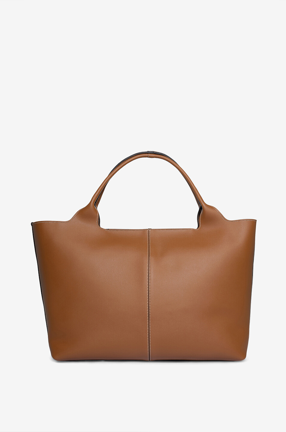 TOD'S Shopper aus Glattleder Shopping Medium Damen MITTELBRAUN 3